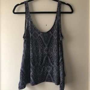H&M Navy Blue Patterned Tank Top